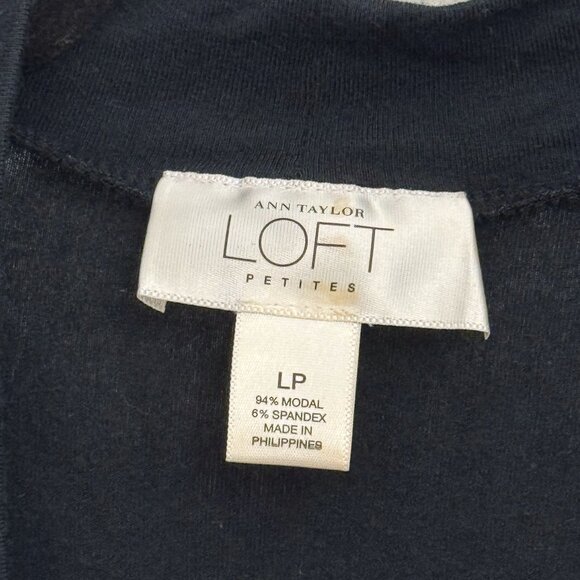 Loft Ann Taylor Petites Women’s Petite Large Cropped Half Sleeve Cardigan - Picture 8 of 9